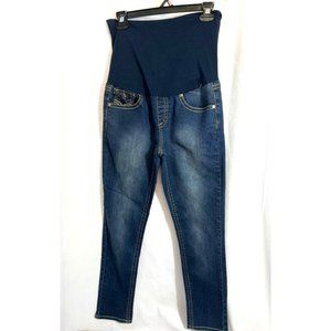 QT Maternity Jeans size M, full coverage belly band, skinny